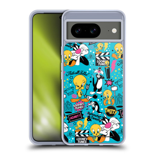 Looney Tunes Graphics and Characters Tweety And Sylvester Soft Gel Case for Google Pixel 8