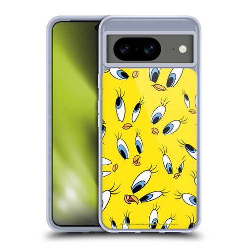 Looney Tunes Patterns Tweety Soft Gel Case for Google Pixel 8