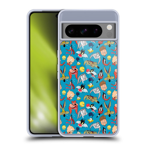 Looney Tunes Patterns Head Shots Soft Gel Case for Google Pixel 8 Pro
