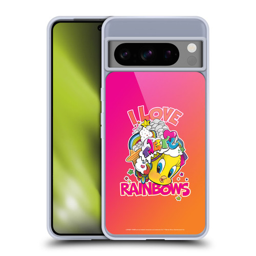 Looney Tunes Patterns I Love Rainbow Soft Gel Case for Google Pixel 8 Pro