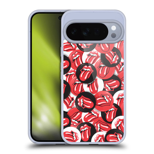 The Rolling Stones Licks Collection Tongue Classic Button Pattern Soft Gel Case for Google Pixel 10 Pro XL