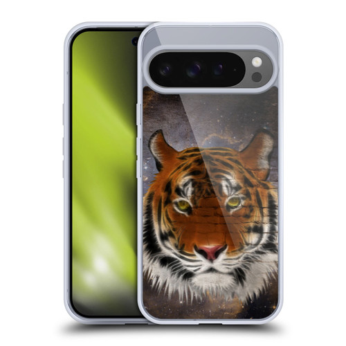 Simone Gatterwe Animals 2 Abstract Tiger Soft Gel Case for Google Pixel 9 Pro XL