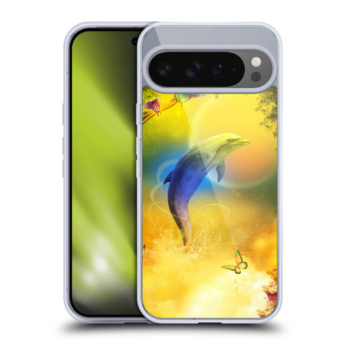 Simone Gatterwe Dolphins Colorful Dolphin Soft Gel Case for Google Pixel 9 Pro XL
