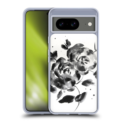 Mai Autumn Floral Blooms Black Beauty Soft Gel Case for Google Pixel 8