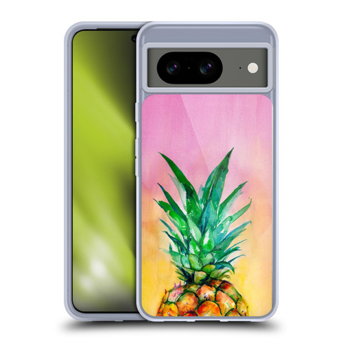 Mai Autumn Paintings Ombre Pineapple Soft Gel Case for Google Pixel 8