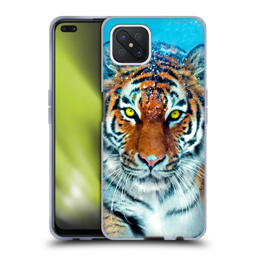 Aimee Stewart Animals Yellow Tiger Soft Gel Case for OPPO Reno4 Z 5G