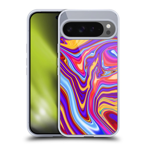 Suzan Lind Marble Purple Yellow Red Soft Gel Case for Google Pixel 9 Pro XL