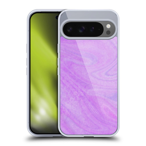Suzan Lind Marble Swirls Purple Pink Soft Gel Case for Google Pixel 9 Pro XL