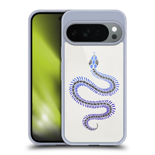 Cat Coquillette Animals Blue Ombre Snake Skeleton Soft Gel Case for Google Pixel 10