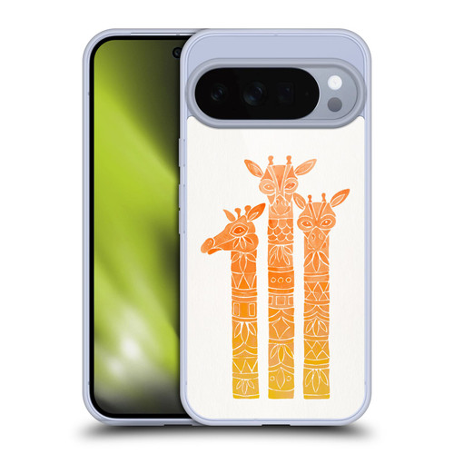 Cat Coquillette Animals Orange Ombre Giraffes Soft Gel Case for Google Pixel 10 Pro XL