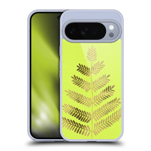 Cat Coquillette Nature Leaflets Yellow Soft Gel Case for Google Pixel 10 Pro XL