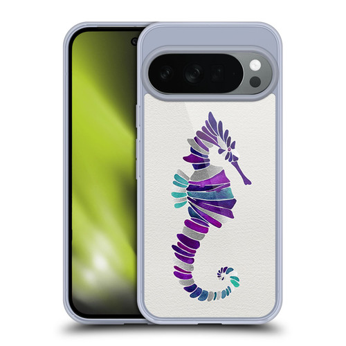 Cat Coquillette Sea Seahorse Purple Soft Gel Case for Google Pixel 10