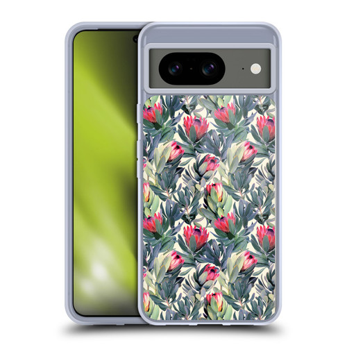 Micklyn Le Feuvre Florals Painted Protea Soft Gel Case for Google Pixel 8