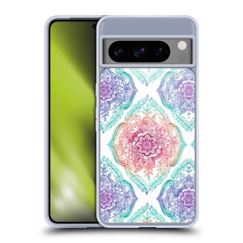 Micklyn Le Feuvre Floral Patterns Indian Ink Rainbow Version Soft Gel Case for Google Pixel 8 Pro