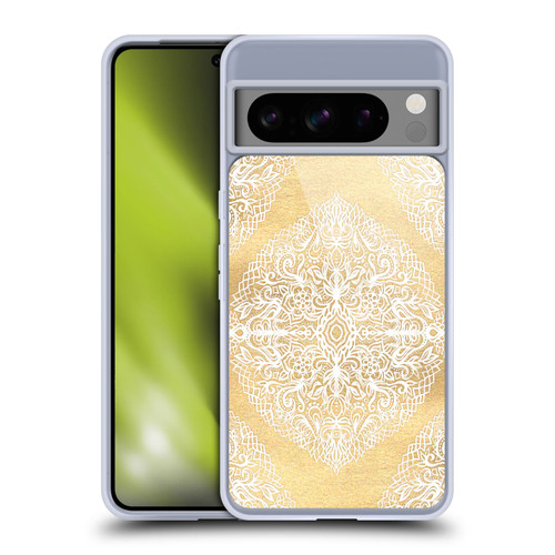Micklyn Le Feuvre Floral Patterns White Gouache Soft Gel Case for Google Pixel 8 Pro