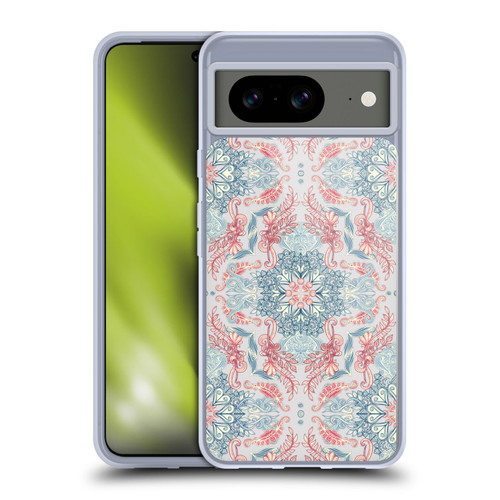 Micklyn Le Feuvre Mandala Fancy Soft Blue Soft Gel Case for Google Pixel 8