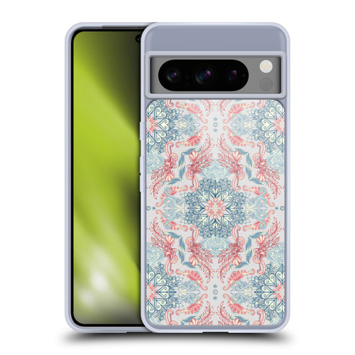 Micklyn Le Feuvre Mandala Fancy Soft Blue Soft Gel Case for Google Pixel 8 Pro