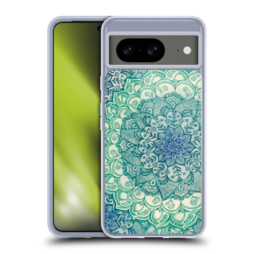 Micklyn Le Feuvre Mandala 3 Emerald Doodle Soft Gel Case for Google Pixel 8