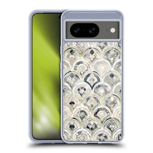 Micklyn Le Feuvre Marble Patterns Monochrome Art Deco Tiles Soft Gel Case for Google Pixel 8