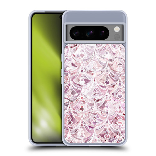 Micklyn Le Feuvre Marble Patterns Berry Frosting Art Deco Pattern Soft Gel Case for Google Pixel 8 Pro