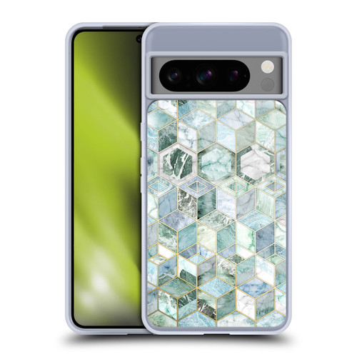 Micklyn Le Feuvre Marble Patterns Jade Honeycomb Soft Gel Case for Google Pixel 8 Pro