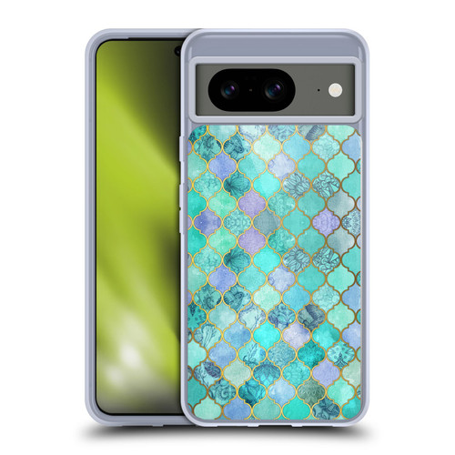 Micklyn Le Feuvre Moroccan Mint Green Soft Gel Case for Google Pixel 8