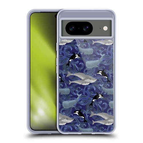 Micklyn Le Feuvre Patterns Giants in Purple Soft Gel Case for Google Pixel 8
