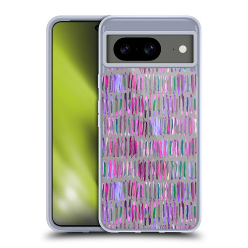 Micklyn Le Feuvre Patterns Messy Watercolour Stripes Soft Gel Case for Google Pixel 8