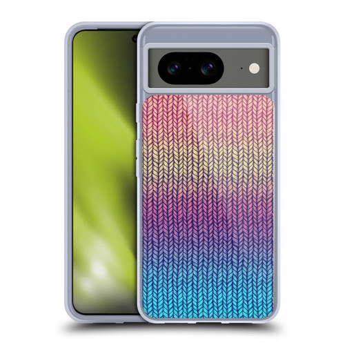 Micklyn Le Feuvre Patterns Rainbow Chunky Knit Soft Gel Case for Google Pixel 8