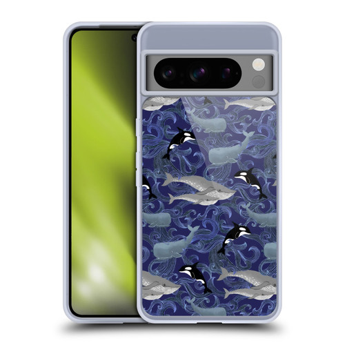 Micklyn Le Feuvre Patterns Giants in Purple Soft Gel Case for Google Pixel 8 Pro