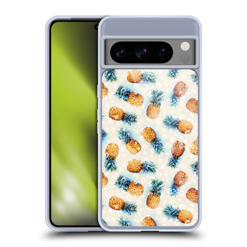 Micklyn Le Feuvre Patterns Pineapples and Crystals Soft Gel Case for Google Pixel 8 Pro