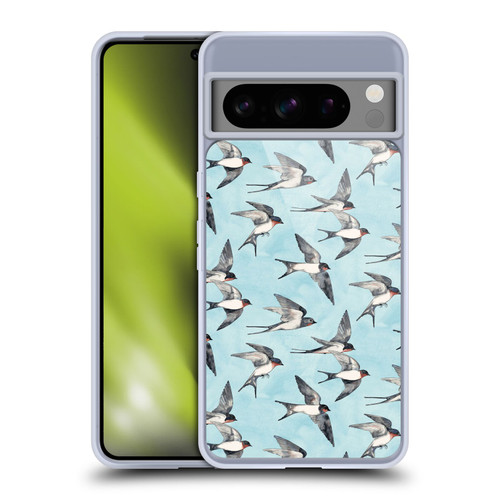 Micklyn Le Feuvre Patterns Swallow Flight Soft Gel Case for Google Pixel 8 Pro