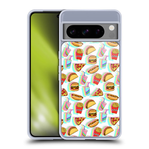 Micklyn Le Feuvre Patterns 2 Rainbow Fast Food Soft Gel Case for Google Pixel 8 Pro