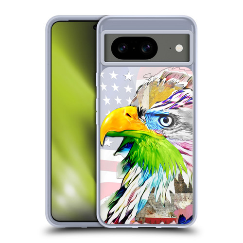 Michel Keck Animal Collage Eagle Soft Gel Case for Google Pixel 8