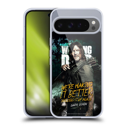 AMC The Walking Dead Season 9 Quotes Daryl Soft Gel Case for Google Pixel 9 Pro XL