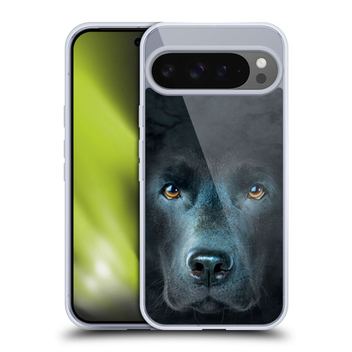 Vincent Hie Big Face Dogs Black Labrador Soft Gel Case for Google Pixel 9 Pro XL
