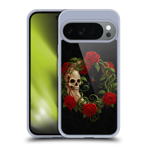 Christos Karapanos Horror Skeleton Moon Red Soft Gel Case for Google Pixel 10