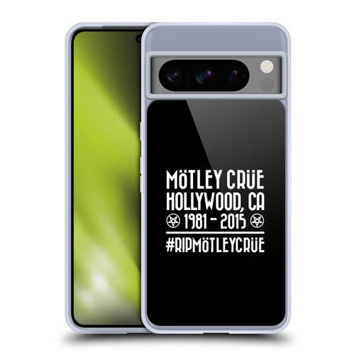 Motley Crue Tours #RIPMotleyCrue Soft Gel Case for Google Pixel 8 Pro