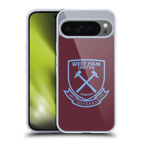 West Ham United FC 125 Year Anniversary Claret Crest Soft Gel Case for Google Pixel 9 Pro XL