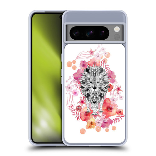 Monika Strigel Animals And Flowers Lion Soft Gel Case for Google Pixel 8 Pro