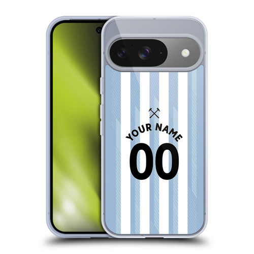 Custom Customised Personalised West Ham United FC 2021/22 Kit Away Soft Gel Case for Google Pixel 9 / Pixel 9 Pro