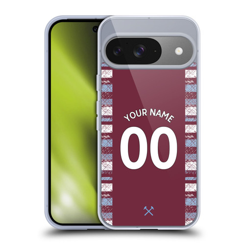 Custom Customised Personalised West Ham United FC 2022/23 Kit Home Soft Gel Case for Google Pixel 9 / Pixel 9 Pro