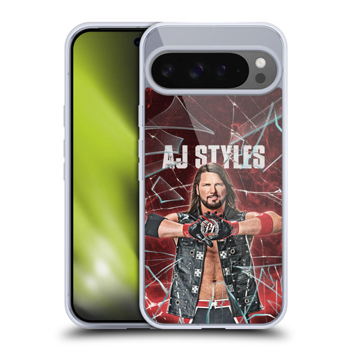 WWE Aj Styles Shattered Glass Soft Gel Case for Google Pixel 9 Pro XL