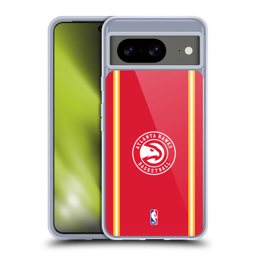 NBA Atlanta Hawks Logo Red Design Soft Gel Case for Google Pixel 8