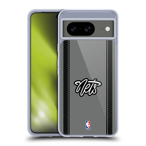 NBA Brooklyn Nets Logo Gray Design Soft Gel Case for Google Pixel 8