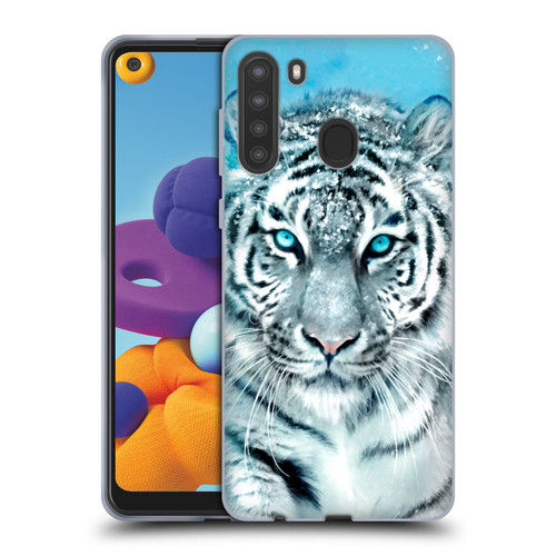 Aimee Stewart Animals White Tiger Soft Gel Case for Samsung Galaxy A21 (2020)