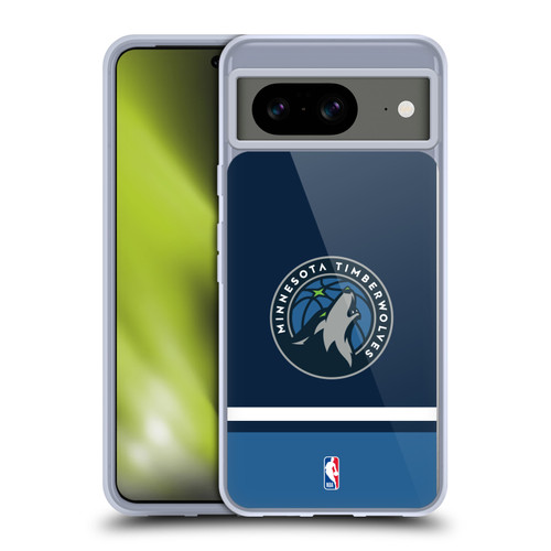 NBA Minnesota Timberwolves Logo Navy Design Soft Gel Case for Google Pixel 8