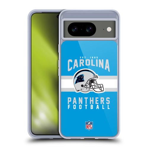 NFL Carolina Panthers Graphics Helmet Typography Soft Gel Case for Google Pixel 8