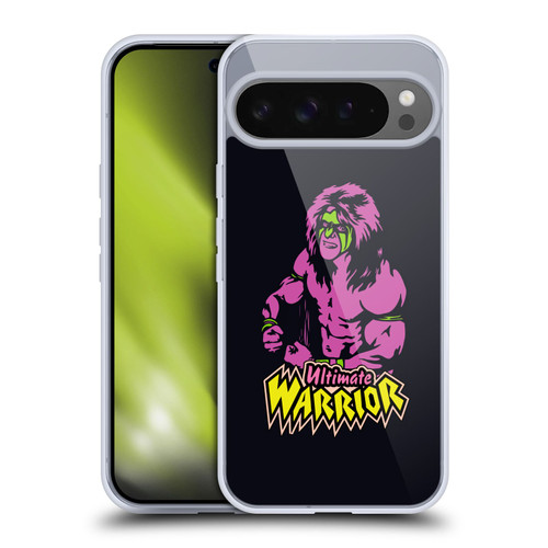 WWE Ultimate Warrior Half Body Illustrated Soft Gel Case for Google Pixel 9 Pro XL