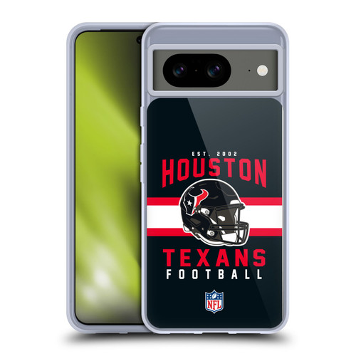 NFL Houston Texans Graphics Helmet Typography Soft Gel Case for Google Pixel 8